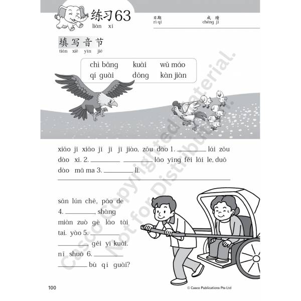 Chinese Hanyu Pinyin Practice Paper Primary 1 汉语拼音教材与练习